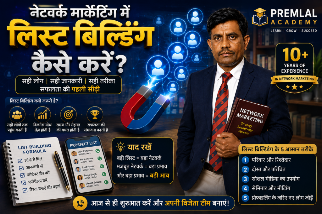 नेटवर्क मार्केटिंग में लिस्ट बिल्डिंग कैसे करें
